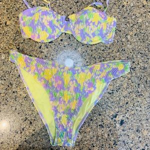 Darling yellow with floral flowers print-Sexy Suit